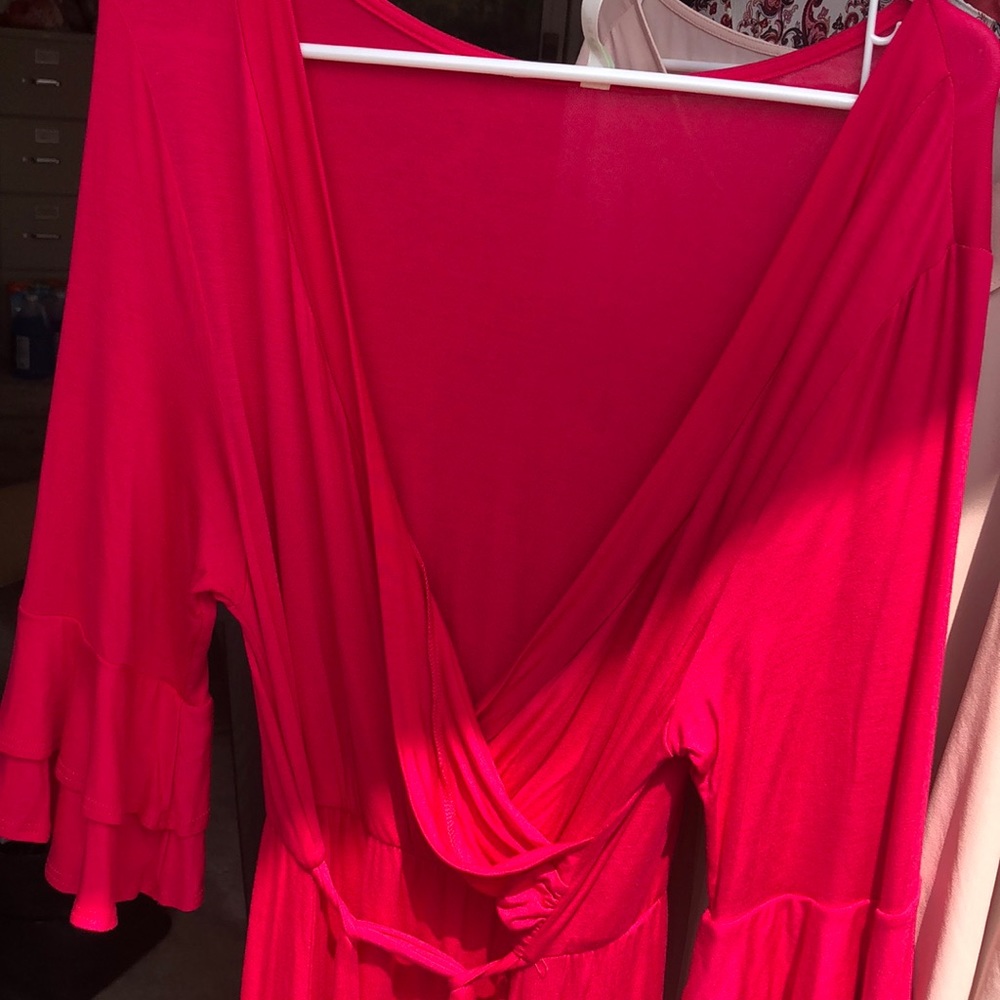 Hot pink maxi dress